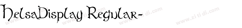 HelsaDisplay Regular字体转换